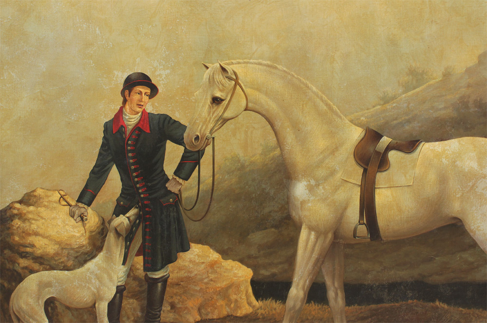 Appraisal: SKILLING William American-British - Equestrian Portrait of a White Horse