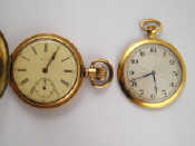 Appraisal: An carat gold open face slim pocket watch circa together