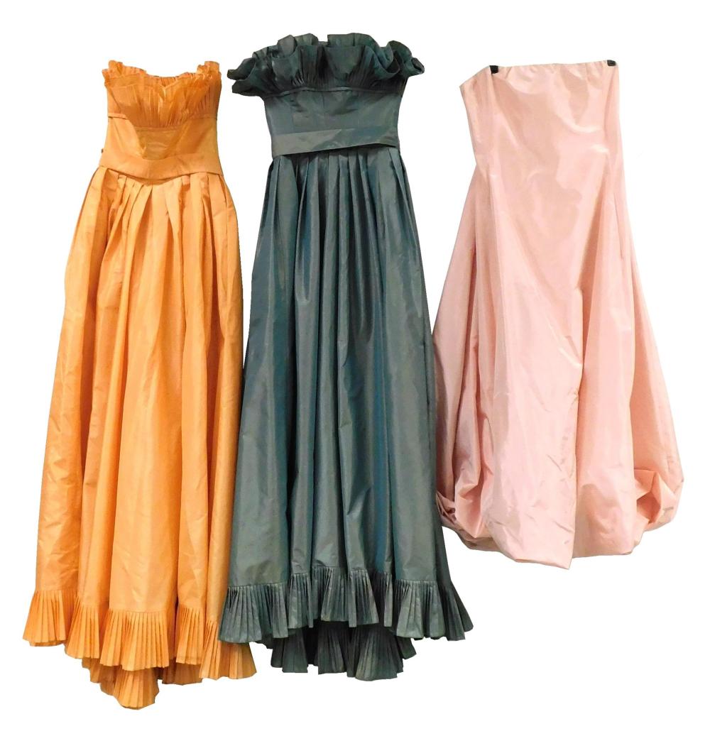 Appraisal: VINTAGE CLOTHING Three semi formal dresses c 's including two