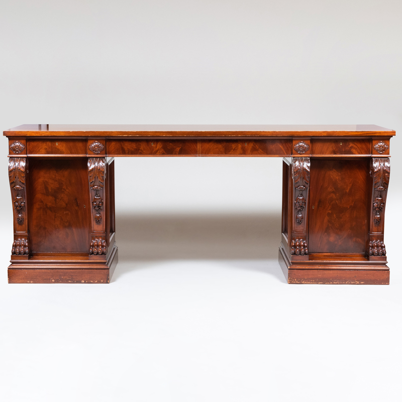 Appraisal: Large William IV Carved Mahogany Sideboard x ft in x