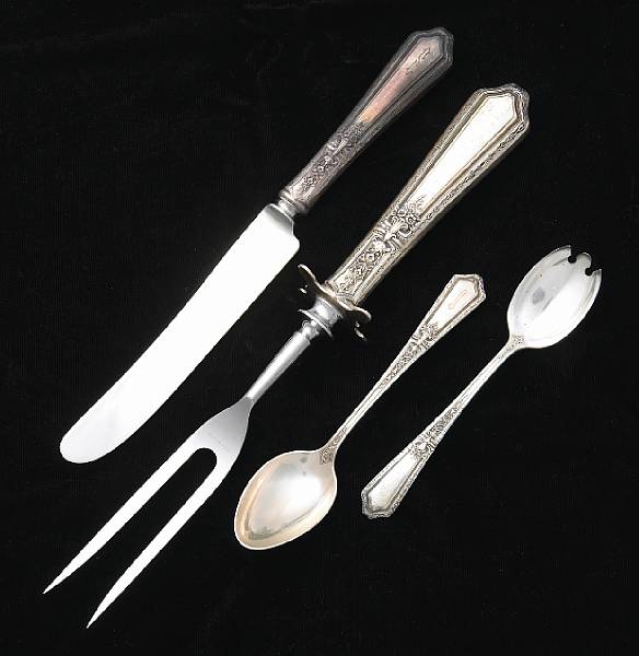 Appraisal: A sterling flatware set with similar bread amp butter platesTowle