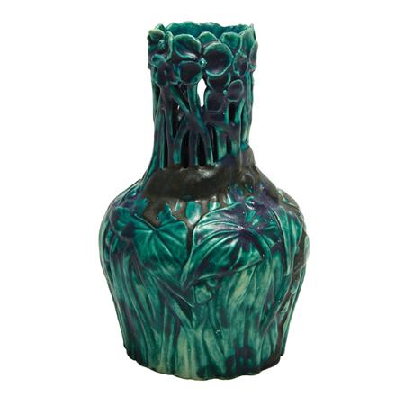 Appraisal: Tiffany Favrile Pottery Arrowhead Vase Estimate -