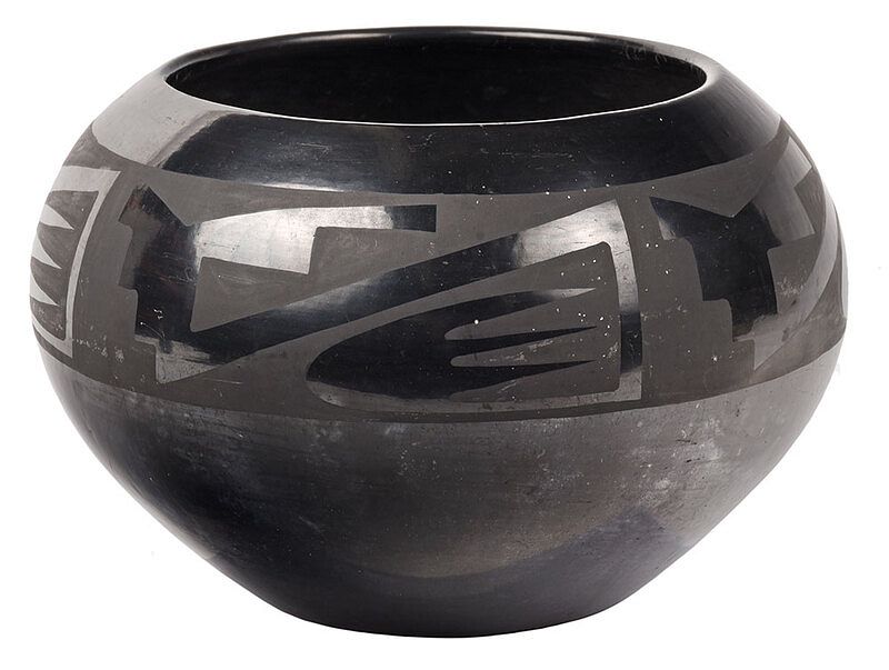 Appraisal: Maria and Julian Martinez Blackware Pot San Ildefonso signed on