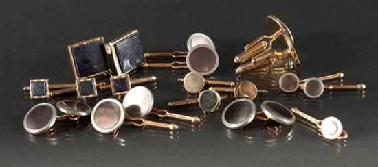 Appraisal: Assorted gentleman's gold filled cufflinks Estimate - We are not