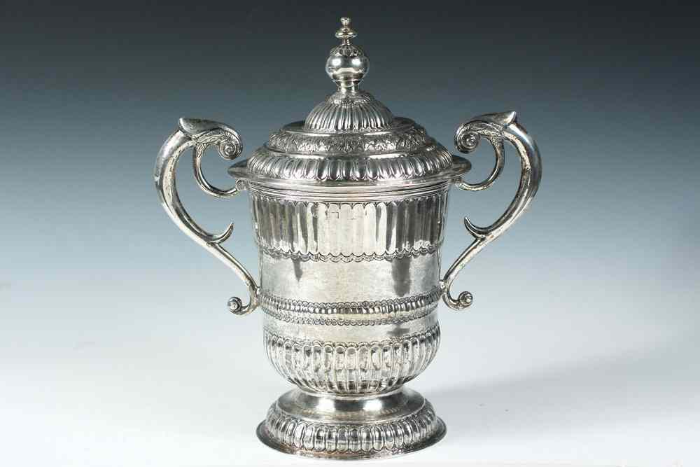 Appraisal: CONTINENTAL SILVER ICE BUCKET - Early Continental Silver Covered Urn