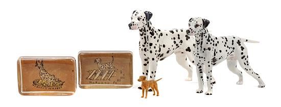 Appraisal: A Group of Five Dalmatians Width of widest inches A