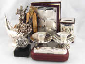 Appraisal: Judaica Seven items all silver cased or plated also a