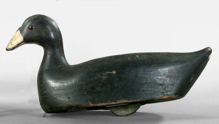 Appraisal: Good Carved and Painted Wood Decoy of a Black Coot