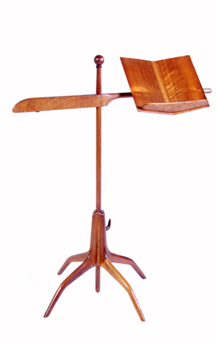 Appraisal: SAM MALOOF Adjustable music stand with cantilevered music tray on