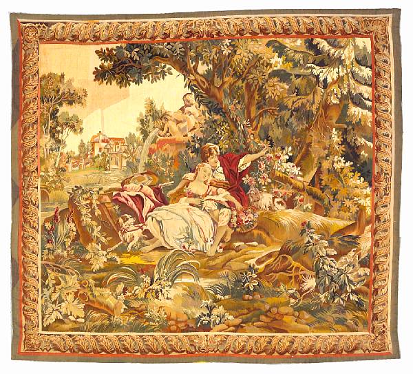 Appraisal: An Aubusson tapestry France mid th century size approximately ft