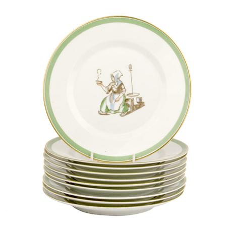 Appraisal: Set of Ten Royal Copenhagen Dinner Plates Estimate -