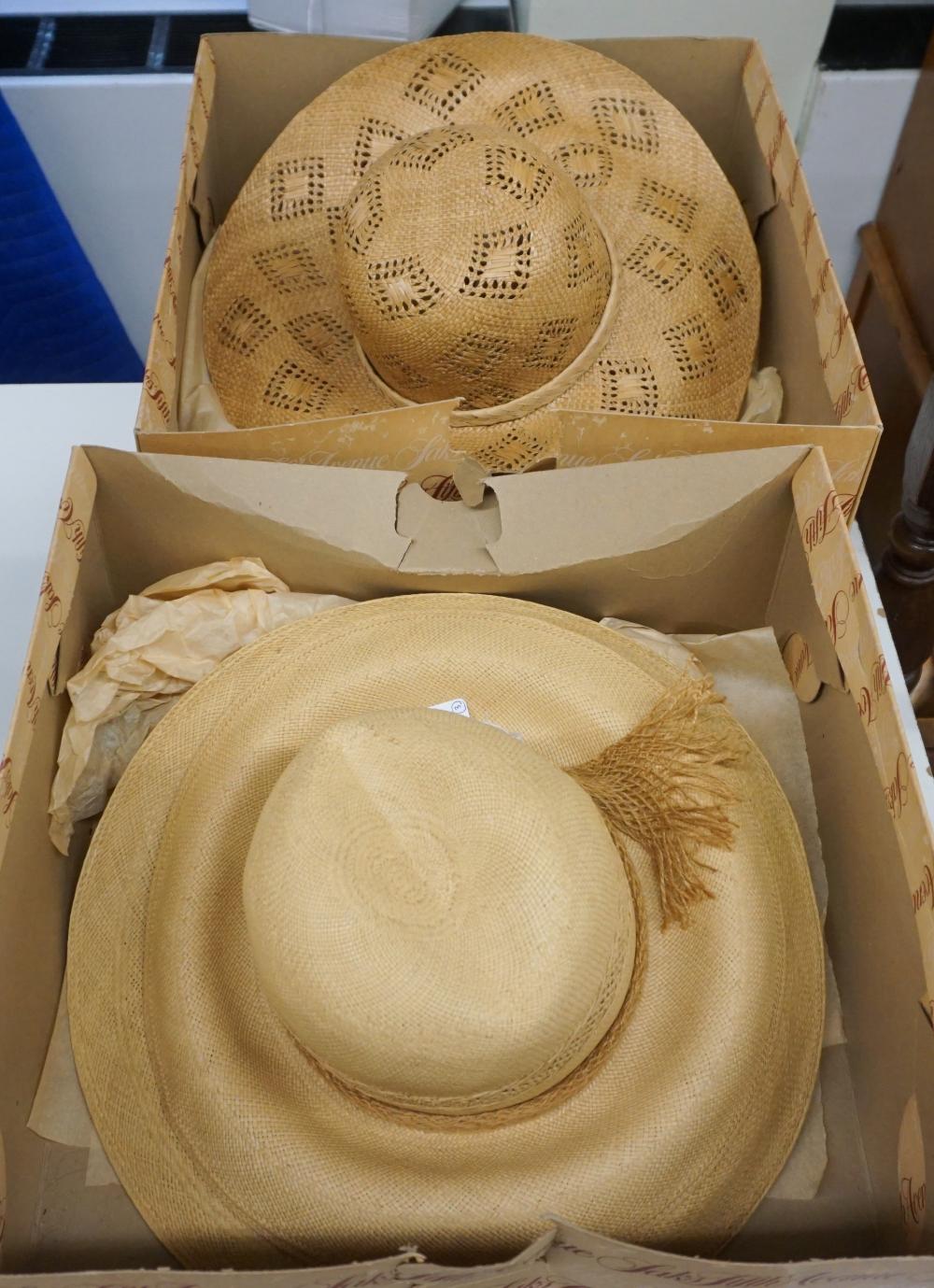 Appraisal: Three Saks Fifth Avenue Woven Straw Hats