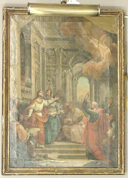 Appraisal: An Italian school Christ among the Doctors oil on canvas