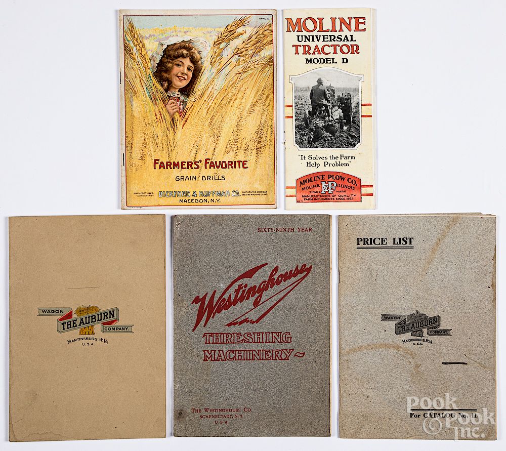 Appraisal: Five early farm machinery catalogs Exclusive on Bidsquare Five early