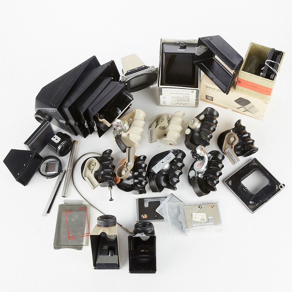 Appraisal: Grp of Linhof Camera Accessories Group of Linhof camera accessories