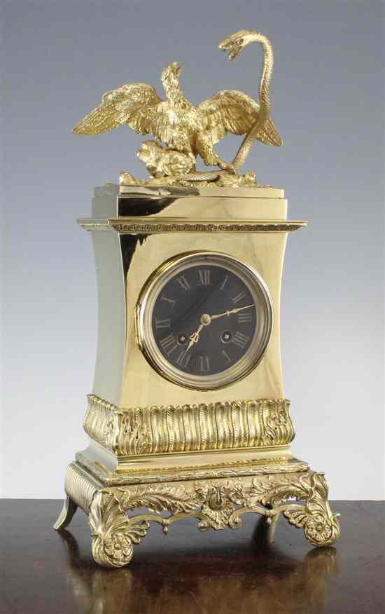 Appraisal: An early th century French ormolu mantel clock surmounted with