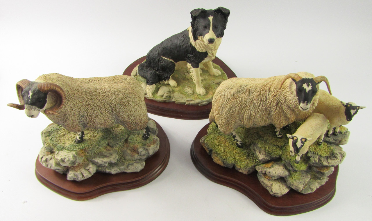 Appraisal: A Border Fine Arts group model of sheep a model