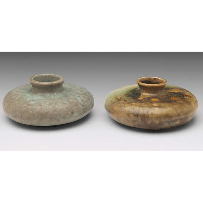 Appraisal: Bigot vases two low shape covered in matte glazes both