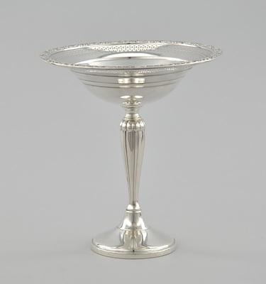 Appraisal: A Weighted Sterling Silver Tazza With a reticulated detail surrounded