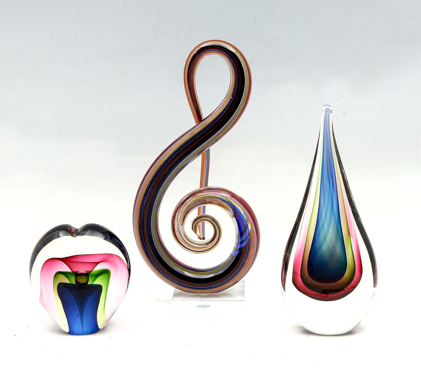 Appraisal: MURANO SOMMERSO ART GLASS LOT Comprising - multi-colored art glass