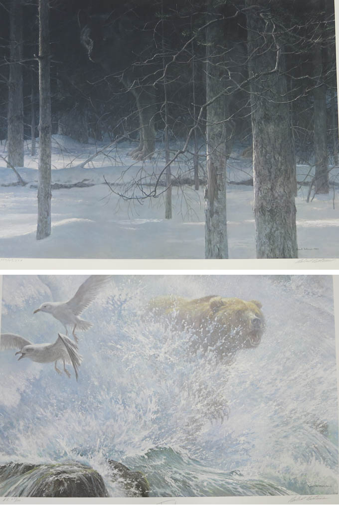 Appraisal: TWO ROBERT BATEMAN OFF-SET LITHOGRAPHS the first titled Endangered Spaces