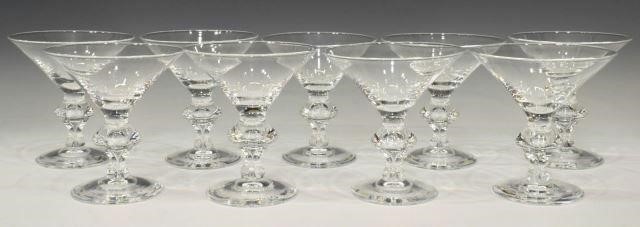 Appraisal: lot of Steuben Trumpet colorless art glass champagne tall sherbet