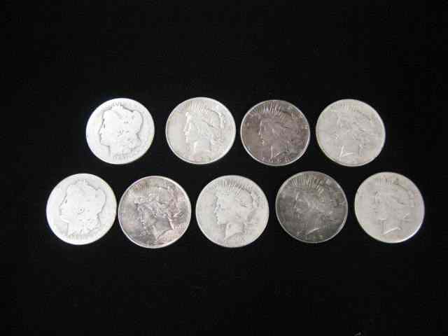 Appraisal: Morgan Peace Silver Dollars - mixed