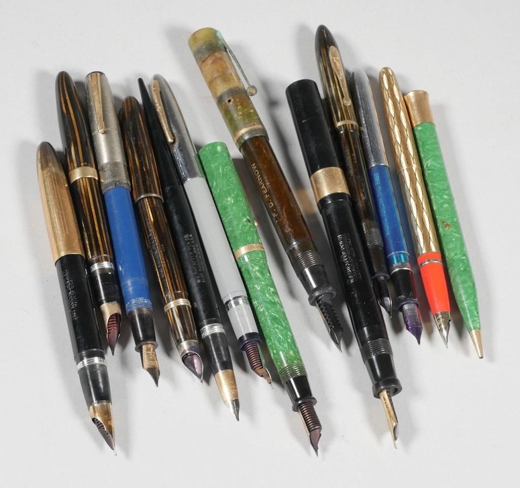 Appraisal: SHEAFFER FOUNTAIN PENS MECHANICAL PENCIL pcs vintage Sheaffers fountain pens