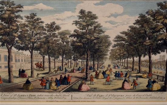 Appraisal: th Century coloured print A view of St James's Park