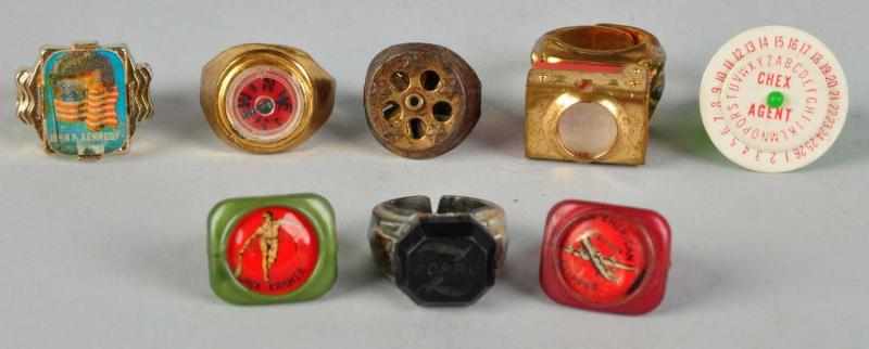 Appraisal: Lot of Character Premium Rings Includes one JFK flicker ring