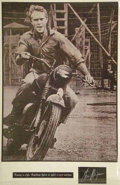 Appraisal: A Steve McQueen - Great Escape photoprint monochrome from a