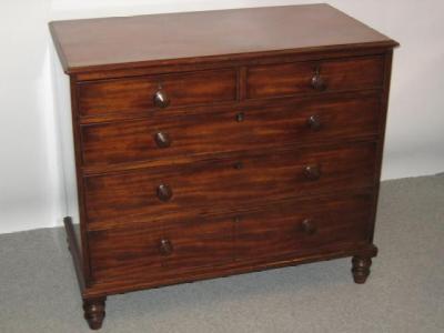 Appraisal: AN EARLY VICTORIAN MAHOGANY CHEST with moulded edged top two