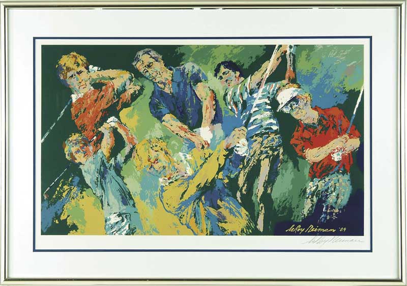 Appraisal: LEROY NEIMAN American - GOLF WINNERS Serigraph pencil signed lower