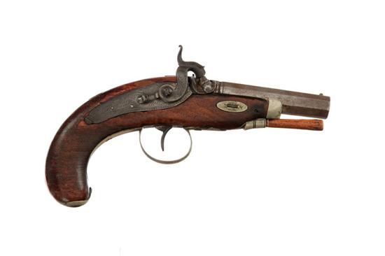 Appraisal: PERCUSSION BELT OR SASH PISTOL Marked for Van Wart and