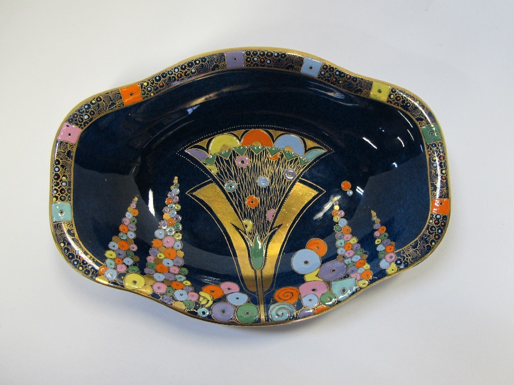 Appraisal: Carlton Ware 'Egyptian Fan' pattern dish pattern no gilt touched