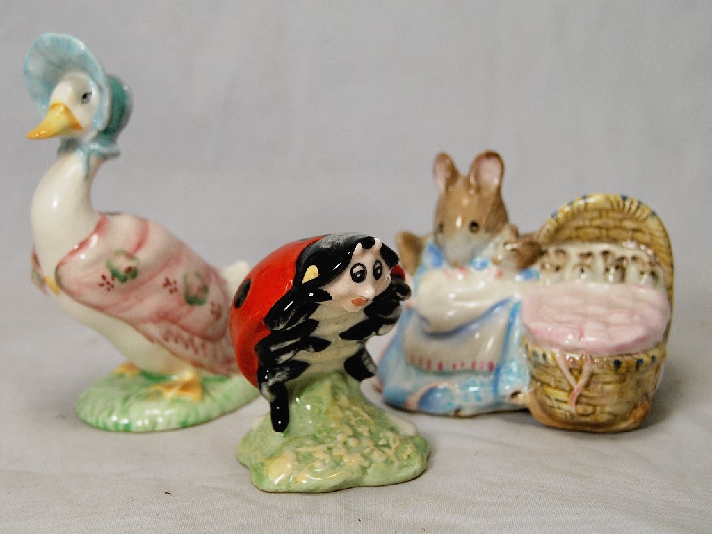 Appraisal: Three Royal Albert Beatrix Potter figures - 'Jemima Puddleduck' 'Mother