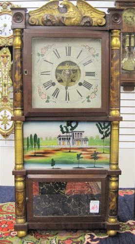 Appraisal: AMERICAN EMPIRE TRIPLE DECKER SHELF CLOCK Birge Fuller Bristol Conn