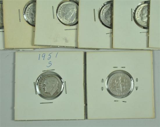 Appraisal: Roosevelt Dimes All silver Dates range - with many coins