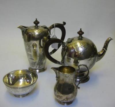 Appraisal: A TEA SERVICE maker's mark W G S Birmingham hotwater