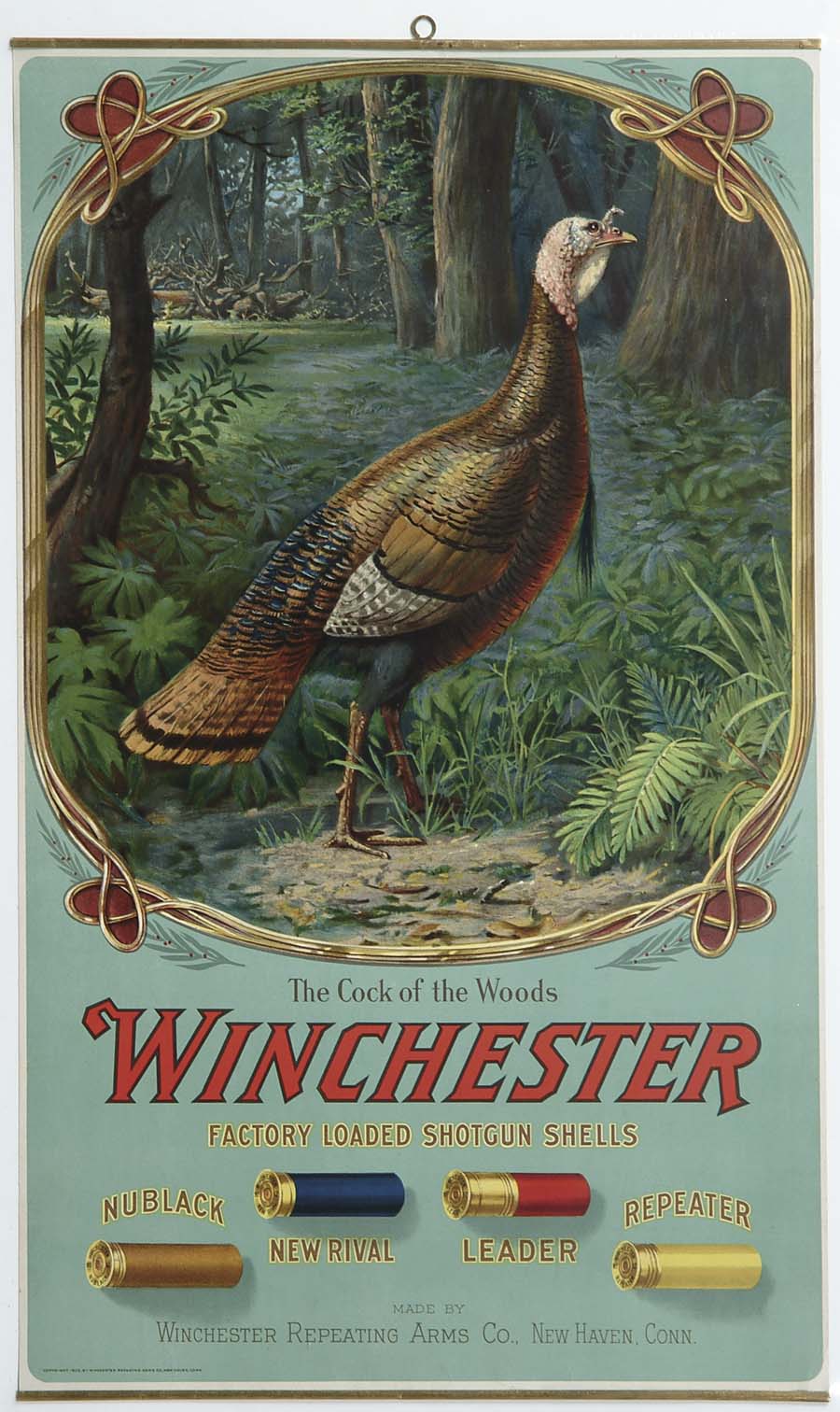 Appraisal: EXTREMELY RARE WINCHESTER THE COCK OF THE WOODS POSTER Fabulous