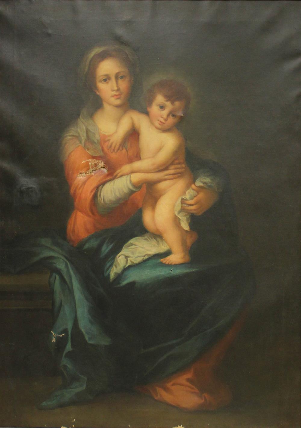 Appraisal: ATTRIBUTED TO GASPARE DIOMEDE DELLABRUNA ITALIAN TH CENTURY MADONNA AND