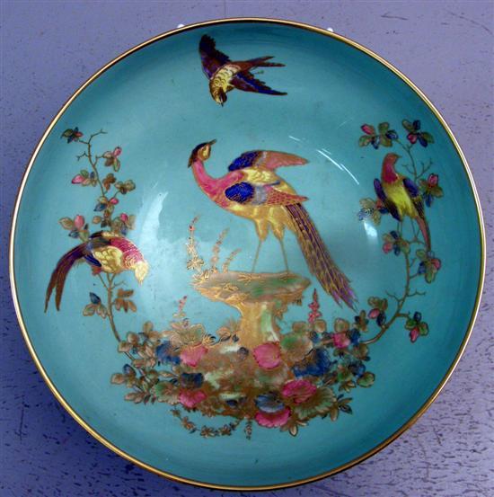 Appraisal: Spode lustre bowl decorated with birds and foliage diameter