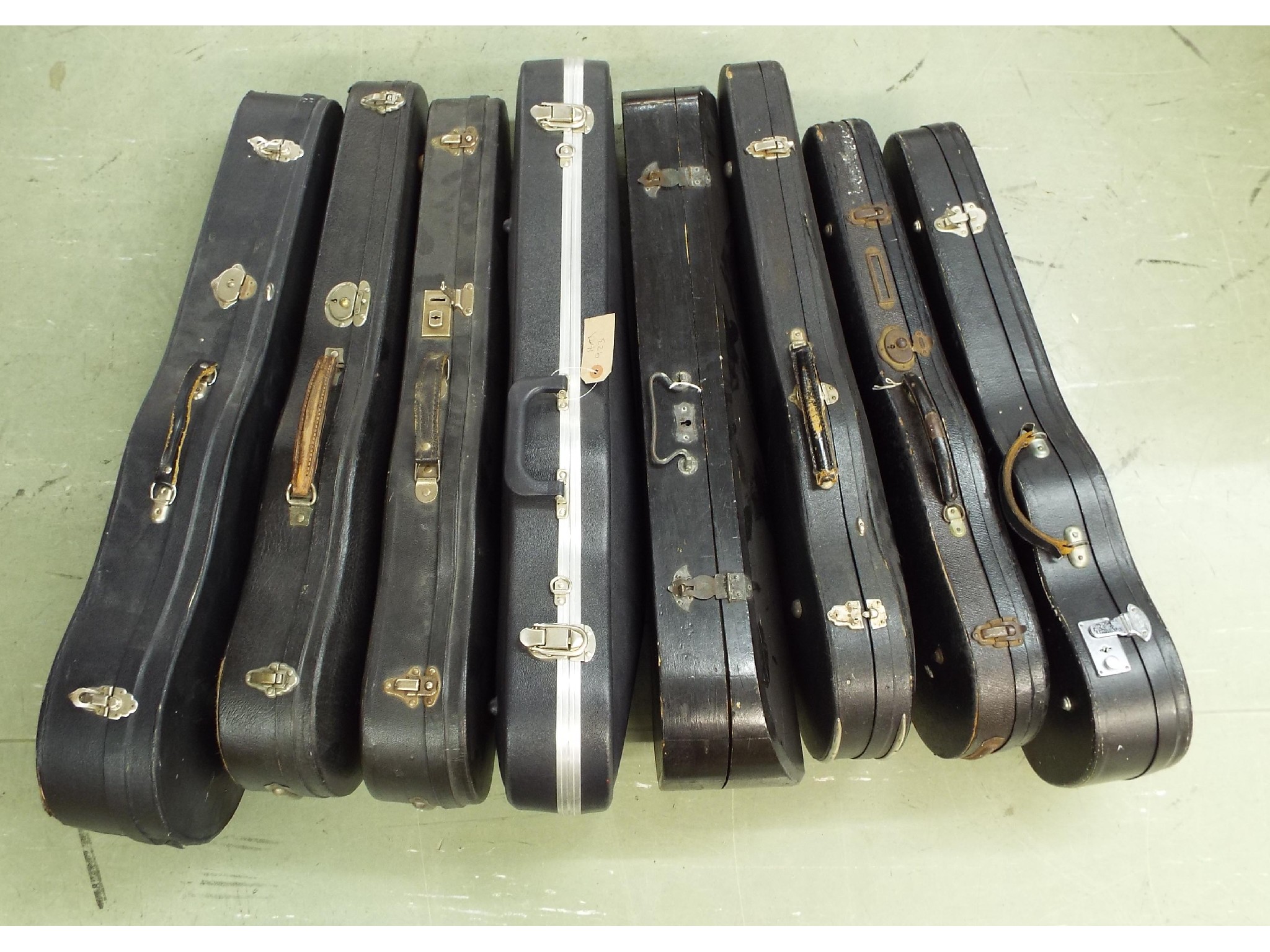 Appraisal: Eight various size violin cases