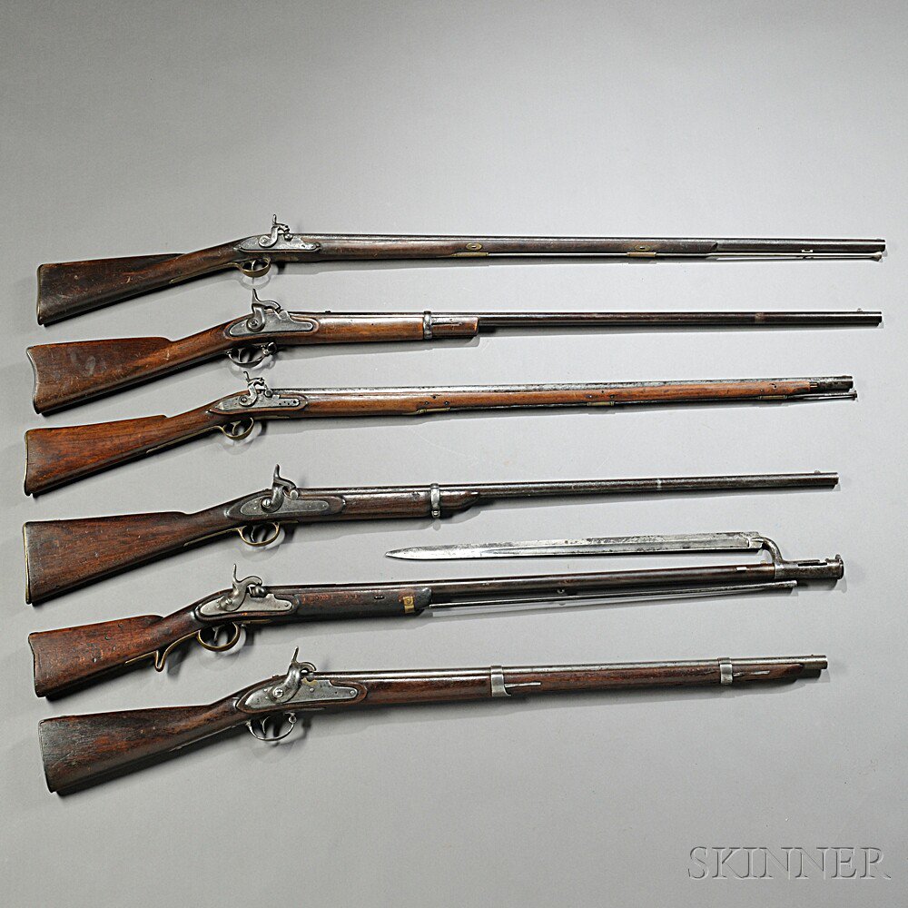 Appraisal: Group of Six Altered Muskets for Parts c th century