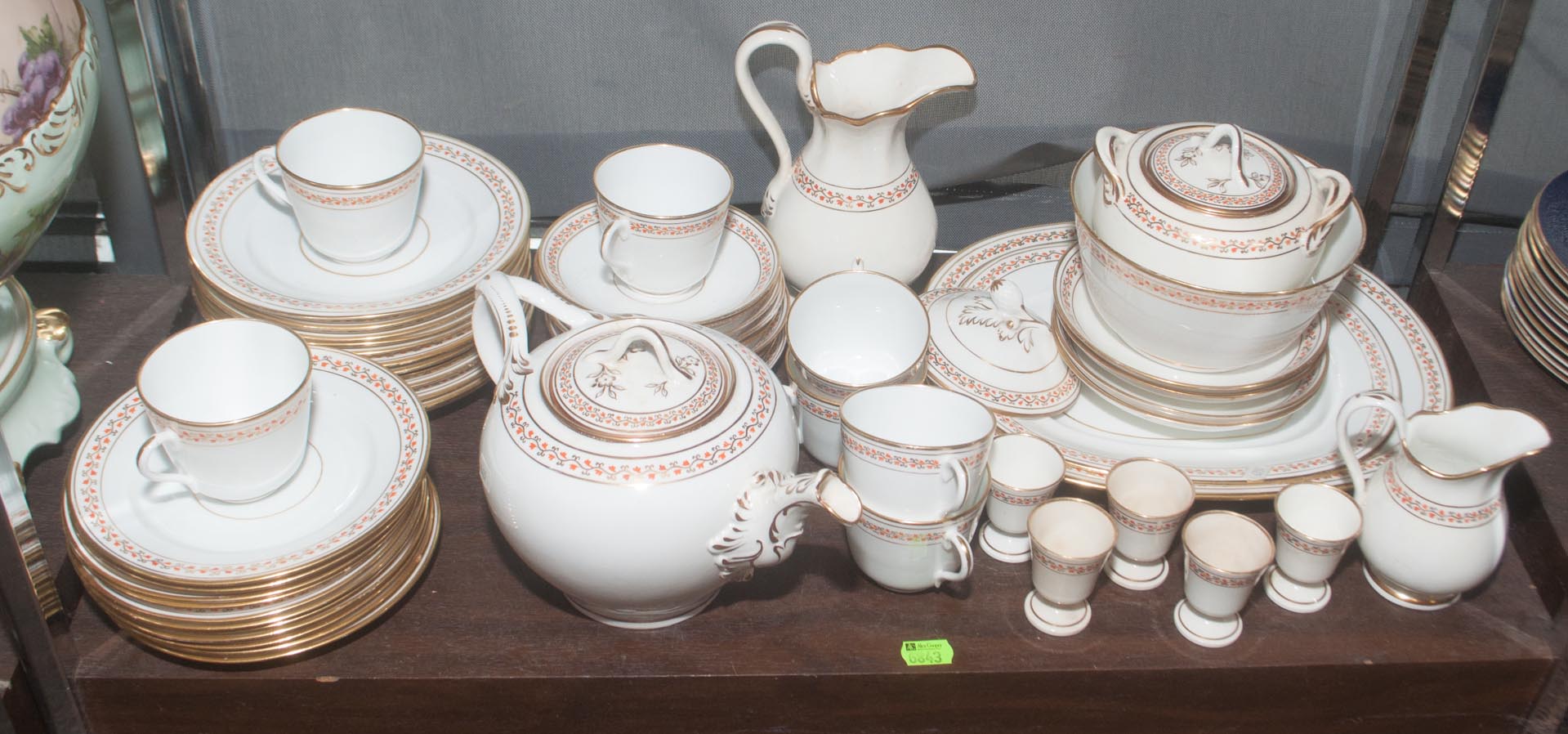 Appraisal: Partial continental porcelain dinner service