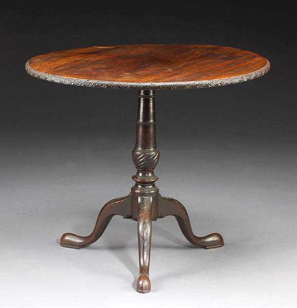 Appraisal: A George III mahogany tea table third quarter th century