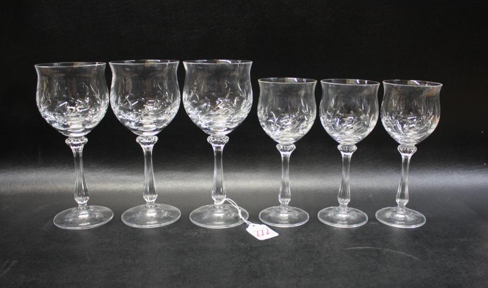 Appraisal: SET OF EIGHTEEN CUT CRYSTAL STEMWARE unmarked comprised of red