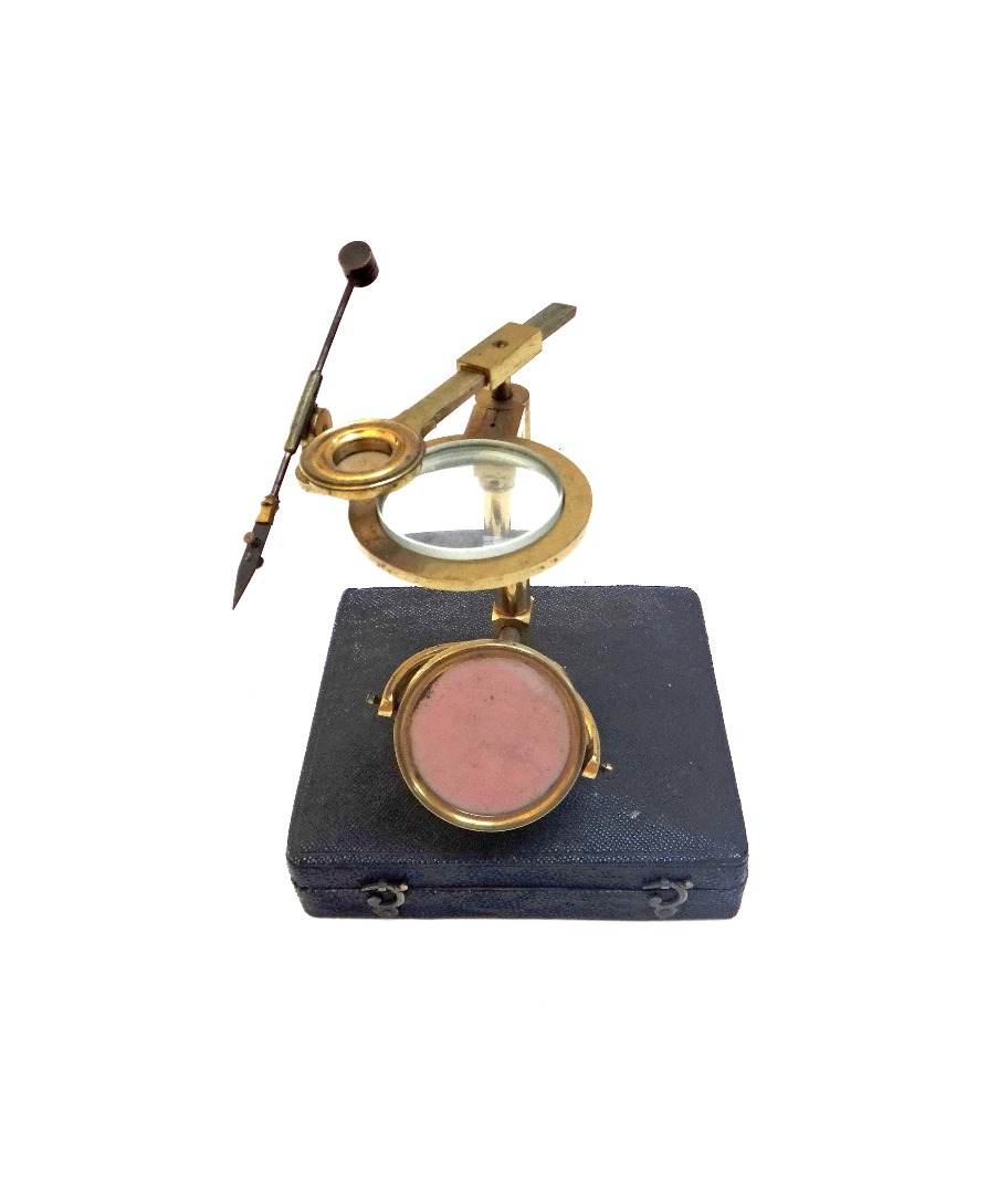 Appraisal: An Aquatic microscope English late th century the lacquered brass