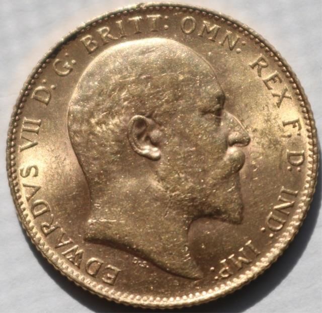 Appraisal: EDWARD VII GOLD SOVEREIGN COIN UNCIRCULATEDCONDITION OZT