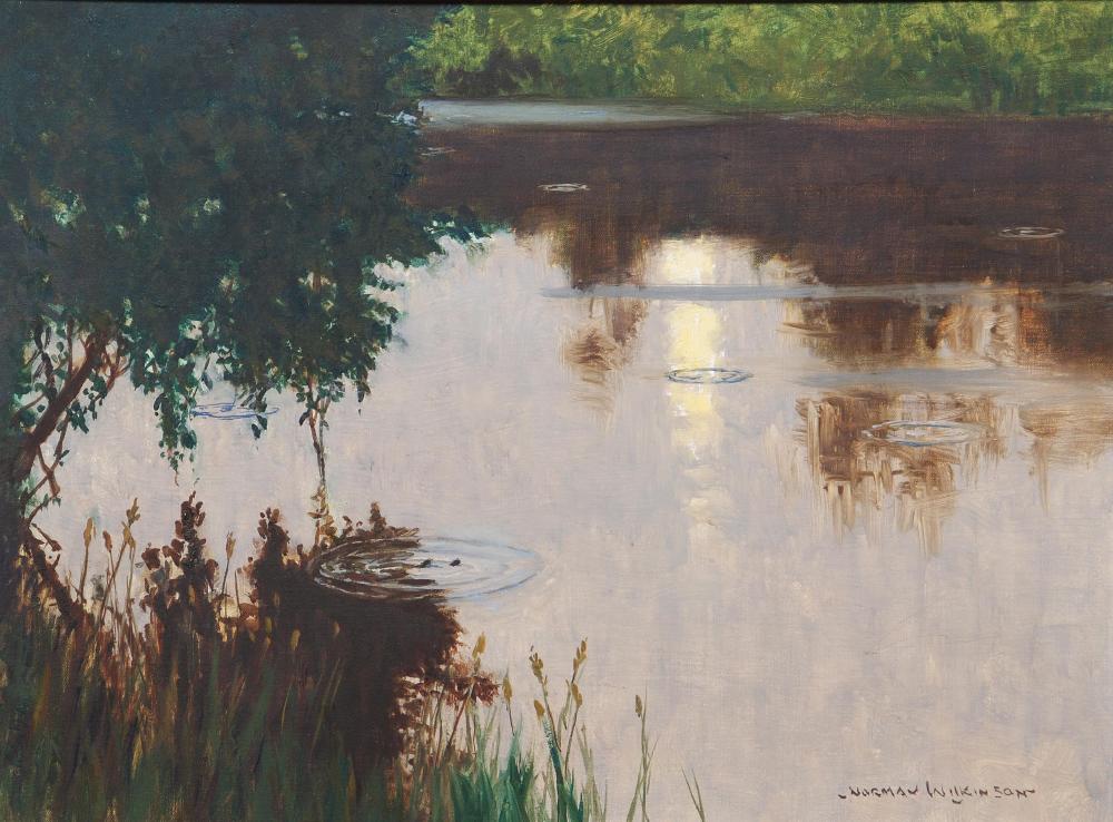 Appraisal: NORMAN WILKINSON P R I - Sedges oil on canvas